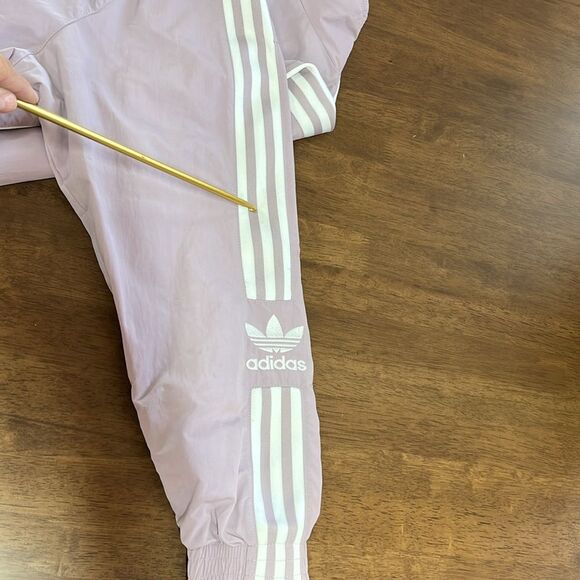Adidas Originals Women’s 3-Stripe Track Jacket Mauve Pink Y2K 2000s Streetwear L - Picture 8 of 9
